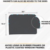 EcoNour Magnetic Side Window Sunshade(2 Pack)-Rear Window Sunshades for Car | Blocks Sunlight & Keeps You Cooler | Baby Car Window Shades Ensure Privacy Protection | Black,30 x 19.5 Inches(Black Rear Window)
