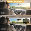 EcoNour Miniature Static Cling Window Shade for Car Sun Visor (2 Pack) | Windshield Sun Shade Static Cling for Driving Glare Shield | Cling Car Shade for Windshield |Glare Protection Accessories(Large (2 Pack))