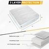 EcoNour RV Window Shade | Foldable Trailer Door Window Cover for Total UV | | Camper Window Shade for Privacy Blackout | Trailer Accessories for Camper Windows | 25×16 inches(white)