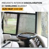 EcoNour RV Window Shade | Foldable Trailer Door Window Cover for Total UV | | Camper Window Shade for Privacy Blackout | Trailer Accessories for Camper Windows | 25×16 inches(Silver)
