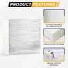 EcoNour RV Window Shade | Foldable Trailer Door Window Cover for Total UV | | Camper Window Shade for Privacy Blackout | Trailer Accessories for Camper Windows | 25×16 inches(white)