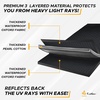 EcoNour RV Window Shade | Foldable Trailer Door Window Cover for Total UV | | Camper Window Shade for Privacy Blackout | Trailer Accessories for Camper Windows | 25×16 inches(Black)
