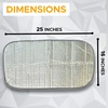 EcoNour RV Window Shade | Foldable Trailer Door Window Cover for Total UV | | Camper Window Shade for Privacy Blackout | Trailer Accessories for Camper Windows | 25×16 inches(Silver)