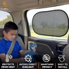 EcoNour Side Window Shades for Baby-4 Pack | Side Window Sunshade for Kids | UV Protection Sun Shades for Kids | Fits Most Camper, Bus, Van, RV, Minivan, Truck, MPV & SUV | X-Large (26″x16″)(Medium – 2 Pack)