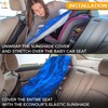 EcoNour Side Window Shades for Baby-4 Pack | Side Window Sunshade for Kids | UV Protection Sun Shades for Kids | Fits Most Camper, Bus, Van, RV, Minivan, Truck, MPV & SUV | X-Large (26″x16″)(Blue – Medium)
