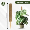EcoNour Tall Moss Pole for Plants (1-Pack) 48-Inch | Large Monstera Plant Support for Climbing and Growth | Elevate Your Indoor Garden | Tall Plant Support for Indoor Potted Plants to Grow Upwards(16 Inches – (2 PCS))