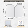 EcoNour Tesla Windshield Sun Shade for Model 3/Y 2017-2026, Foldable Front Window Sunshade Heat & UV Blocker for Tesla Interior Accessories(Custom Size – Tesla Model-3 & Model-Y)
