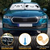 EcoNour Tesla Windshield Sun Shade for Model 3/Y 2017-2026, Foldable Front Window Sunshade Heat & UV Blocker for Tesla Interior Accessories(Medium-Dog & Cat)