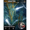 EcoNour Warm White Easter Icicle Lights for Outside, 196.85 FT 2000LED Outdoor Icicle Lights with 8 Mode, 8HR Timer, Memory Function, Clear Wire connectable, Plug in Fairy Lights for Roofline, Yard(Cool White)