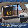 EcoNour Window Shades for Car Baby (2 Pack) | Retractable car Window Shade | for Baby for Sun Protection for Kids, Passengers & Pets in The Back Seat | Car Window Covers for Trucks | (20”x22”)(X-Large)