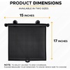 EcoNour Window Shades for Car Baby (2 Pack) | Retractable car Window Shade | for Baby for Sun Protection for Kids, Passengers & Pets in The Back Seat | Car Window Covers for Trucks | (20”x22”)(Medium)
