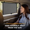 EcoNour Window Shades for Car Baby (2 Pack) | Retractable car Window Shade | for Baby for Sun Protection for Kids, Passengers & Pets in The Back Seat | Car Window Covers for Trucks | (20”x22”)(X-Large)