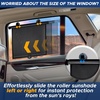 EcoNour Window Shades for Car Baby (2 Pack) | Retractable car Window Shade | for Baby for Sun Protection for Kids, Passengers & Pets in The Back Seat | Car Window Covers for Trucks | (20”x22”)(Large)