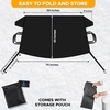 EcoNour Windshield Snow Cover | Heavy-Duty 600D Oxford Fabric | Waterproof Winter Car Windshield Cover for Pickup Trucks, SUVs & Vans | Essential Car Winter Accessories | X-Large (74″x43″)