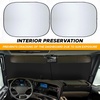 EcoNour Windshield Sun Shade Cartoon Design Medium Size (31″ L x 28″ W), Funny Printed Car Sunshade Foldable, 240T Polyester Blocks Heat and UV Rays for Front Window Protection(Semi-Truck)