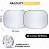 EcoNour Windshield Sun Shade Cartoon Design Medium Size (31″ L x 28″ W), Funny Printed Car Sunshade Foldable, 240T Polyester Blocks Heat and UV Rays for Front Window Protection(Semi-Truck)