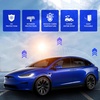 EcoNour Windshield Sun Shade Cartoon Design Medium Size (31″ L x 28″ W), Funny Printed Car Sunshade Foldable, 240T Polyester Blocks Heat and UV Rays for Front Window Protection(Tesla Model Y Roof)