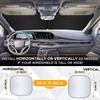 EcoNour Windshield Sun Shade Cartoon Design Medium Size (31″ L x 28″ W), Funny Printed Car Sunshade Foldable, 240T Polyester Blocks Heat and UV Rays for Front Window Protection(Medium-Grey)