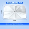 EcoNour Windshields Sun Shade for Car | Foldable Sun Shield | UV & Heat Protection for Front Window Shade with Storage Pouch | Fits Coupe, Sedan & Hatchbacks | Small 52″x31″(XXX-Large)