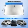 EcoNour Windshields Sun Shade for Car | Foldable Sun Shield | UV & Heat Protection for Front Window Shade with Storage Pouch | Fits Coupe, Sedan & Hatchbacks | Small 52″x31″(X-Large)