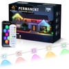 EcoNour 150 FT RGB Smart Permanent Outdoor Lights | Waterproof LED Eaves Lights with App & Remote Control | Colorful RGB Light with Music Sync | Smart Outdoor LED Christmas Light with Festive Effects(RGB 150FT)