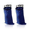 EcoNour 2 Pack Car Trash Bag | Washable Back Seat Hanging Bag | Elastic Opening & Easy Mount | Garbage Can with Waterproof Oxford Material, Accessories for Camping, Traveling & Outdoor(Blue)
