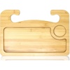 EcoNour 2 in 1 Car Steering Wheel Desk | Lap Desk for Convenient Working | | Bamboo Trays for Eating | Interior Accessories for Truck Drivers | Lightweight Wooden Tray with Easy Storage(Medium-Wood)