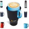 EcoNour Car Cup Holder Expander | Fits 32/40 oz Hydro Flasks | Yeti, Nalgene & Large Bottles up to 3.8″ | Universal Cup Adapter for Cars with 3.2″ Holders – Black(Standard Cup Holder)