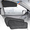 EcoNour Car Driver Front Window Sun Shade, Magnetic Window Curtain | Protects from Harmful Sun Rays for Drivers | Side Window Screen Sunshade for Cars Prevents Sun Damage | Black (2-Piece)