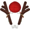 EcoNour Car Reindeer Antlers for Christmas | X-mas Car Decoration Kit with Reindeer Antler, Jingle Bells & Nose | Rudolph Car Kit as Christmas Car Setup and Holiday Accessories Decoration