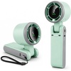 EcoNour Portable Handheld Fan | USB Rechargeable Mini Fan with 5 Speeds | LED Display and Foldable Design | Battery Operated Mini Fan for Home, Office, Bedroom, and Travel(Green)