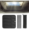 EcoNour RV Window Shade | Foldable Trailer Door Window Cover for Total UV | | Camper Window Shade for Privacy Blackout | Trailer Accessories for Camper Windows | 25×16 inches(Black)
