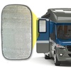 EcoNour RV Window Shade | Foldable Trailer Door Window Cover for Total UV | | Camper Window Shade for Privacy Blackout | Trailer Accessories for Camper Windows | 25×16 inches(Silver)