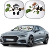 EcoNour Tesla Windshield Sun Shade for Model 3/Y 2017-2026, Foldable Front Window Sunshade Heat & UV Blocker for Tesla Interior Accessories(Medium-Grey)