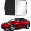 EcoNour Tesla Windshield Sun Shade for Model 3/Y 2017-2026, Foldable Front Window Sunshade Heat & UV Blocker for Tesla Interior Accessories(Tesla Model Y Roof)
