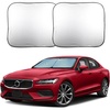 EcoNour Windshield Sun Shade Cartoon Design Medium Size (31″ L x 28″ W), Funny Printed Car Sunshade Foldable, 240T Polyester Blocks Heat and UV Rays for Front Window Protection(Medium)