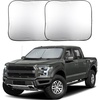 EcoNour Windshield Sun Shade Cartoon Design Medium Size (31″ L x 28″ W), Funny Printed Car Sunshade Foldable, 240T Polyester Blocks Heat and UV Rays for Front Window Protection(Large)