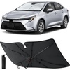 EcoNour Windshield Sun Shade for car & Window Tint – American Flag – UV & Heat Protection for Cars, Interior Cool Trucks, SUVs – Foldable Reflective Sun Visor 240T Windshield (64″ x 34″)(Corolla 2020-2026)