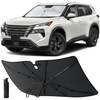 EcoNour Windshield Sun Shade for car & Window Tint – American Flag – UV & Heat Protection for Cars, Interior Cool Trucks, SUVs – Foldable Reflective Sun Visor 240T Windshield (64″ x 34″)(Rogue 2021-2026)