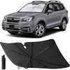 EcoNour Windshield Sun Shade for car & Window Tint – American Flag – UV & Heat Protection for Cars, Interior Cool Trucks, SUVs – Foldable Reflective Sun Visor 240T Windshield (64″ x 34″)(Forester 2014-2018)