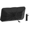 EcoNour Windshields Sun Shade for Car | Foldable Sun Shield | UV & Heat Protection for Front Window Shade with Storage Pouch | Fits Coupe, Sedan & Hatchbacks | Small 52″x31″(XXX-Large)