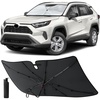 EcoNour Windshields Sun Shade for Car | Foldable Sun Shield | UV & Heat Protection for Front Window Shade with Storage Pouch | Fits Coupe, Sedan & Hatchbacks | Small 52″x31″(RAV4 2019-2026)