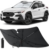 EcoNour Windshields Sun Shade for SUV & MPV, Car Front Windshields UV Blocker Sunshade & Window Tint, Shade Accessories with Storage Pouch Keeps Interior Cool, X-Large 61 x 35 Inch(Crosstrek 2018-2025)