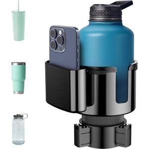 EcoNour Car Cup Holder Expander | Fits 32/40 oz Hydro Flasks | Yeti, Nalgene & Large Bottles up to 3.8″ | Universal Cup Adapter for Cars with 3.2″ Holders – Black(Multi Cup Holder)