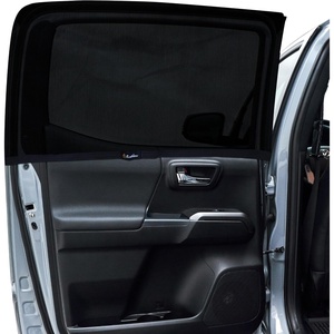 EcoNour Car Front Side Window Sun Shades Compatible for Toyota Tundra | 2P | ack Breathable Super Stretchy Mesh Sun Shade | Heat Block UV Protection Car Window Screen Covers | Mosquito Net Curtains(Toyota Tacoma Rear)