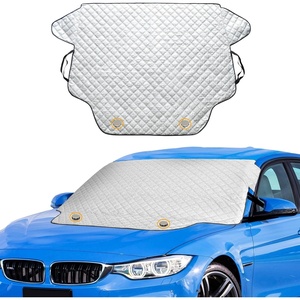 EcoNour Car Windshield Winter Cover for Ice and Snow – PEVA Fabric Four-Layered Frost Cover with Magnetic Edges -Thickened Snow Cover – Fits Most Cars SUVs,CRV, Van, Sedan – Medium (62 x 48 inches)