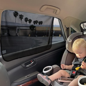 EcoNour Magnetic Side Window Sunshade(2 Pack)-Rear Window Sunshades for Car | Blocks Sunlight & Keeps You Cooler | Baby Car Window Shades Ensure Privacy Protection | Black,30 x 19.5 Inches(Black Rear Window)