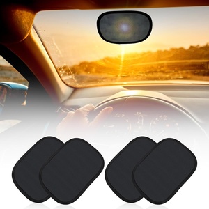 EcoNour Miniature Static Cling Window Shade for Car Sun Visor (2 Pack) | Windshield Sun Shade Static Cling for Driving Glare Shield | Cling Car Shade for Windshield |Glare Protection Accessories(Medium (4 Pack))