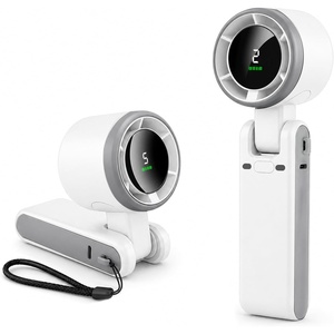 EcoNour Portable Handheld Fan – 5 Gear High Speed 13550 RPM Rechargeable Mini Personal Hand Fans that Blow Cold Air, Battery Powered Travel Fan Essentials, for Women, Men – White(white)