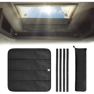EcoNour RV Window Shade | Foldable Trailer Door Window Cover for Total UV | | Camper Window Shade for Privacy Blackout | Trailer Accessories for Camper Windows | 25×16 inches(Black)